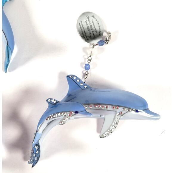 5 Christian Riese Lassen Jeweled Dolphin Ornaments Ocean Reflections 2 & 3 Issue - Picture 2 of 16